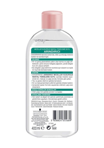 Diadermine Micellar Kusursuz Makyaj Temizleme Suyu 400 ML