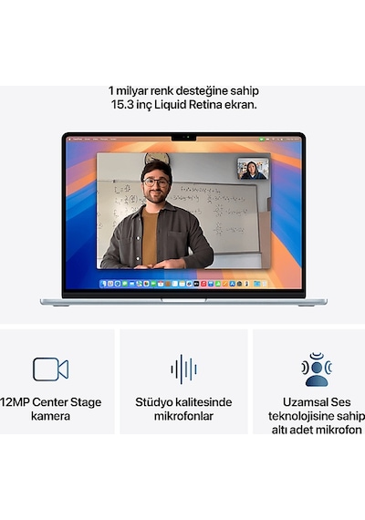 Apple Macbook Air MC7A4TU/A M4 16 GB 256 GB SSD 15.3" macOs Dizüstü Bilgisayar