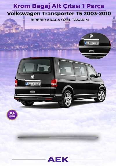 Vw T5 Transporter Bagaj Alt Çıtası 2003-2010 Paslanmaz Çelik