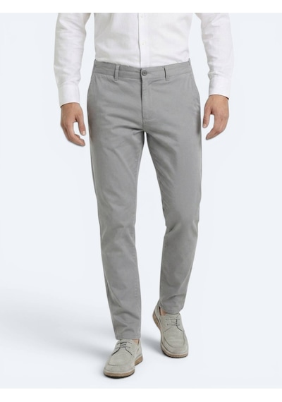 Kip Gri Dokuma Jogging Fit Casual Pamuk Karışımlı Pantolon