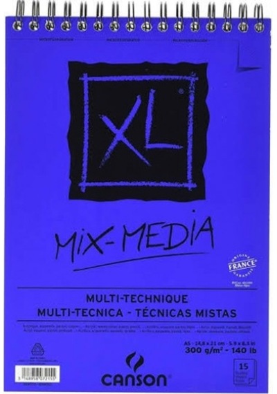 Canson Mix Mediaxl 300 G A5 15 Yaprak Üstten Spiralli
