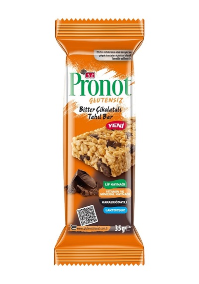 Eti Pronot Glutensiz Bitter Çikolatalı Tahıl Bar 35 G 6'li Avantaj Paketi - 6 Adet Tarı