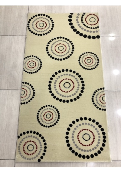 Saray Halı Klasik 10697 R 80X150 Krem Kırmızı Gri Siyah Halı !