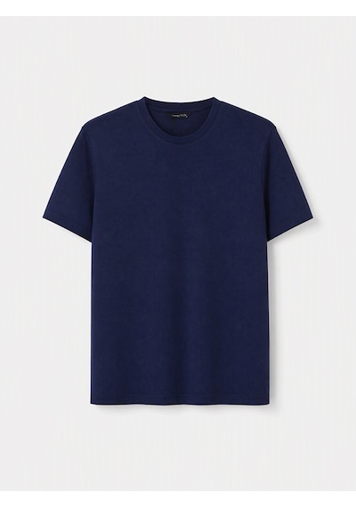 Lcwaıkıkı Classic Lacivert Regular Fit Dry Touch Kalın Kumaş Tişört /03
