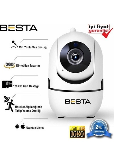2 Mp Gece Görüşlü Kablosuz Ip Güvenlik Kamerası Kd-5100