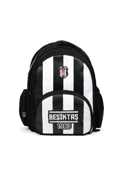 Beşiktaş Lisanslı 3 Bölmeli Çubuklu Desen Okul Sırt Çantası -çok Renkli