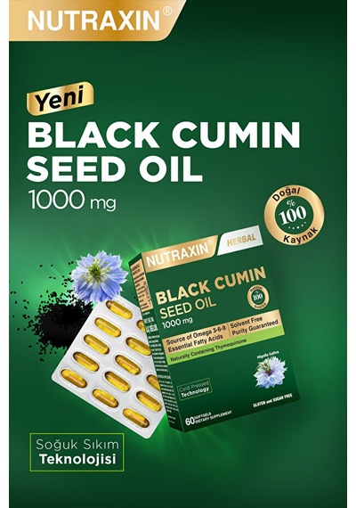 Nutraxin Çörek Otu Yağı 1000 Mg 60 Yumuşak Kapsül 2 Adet