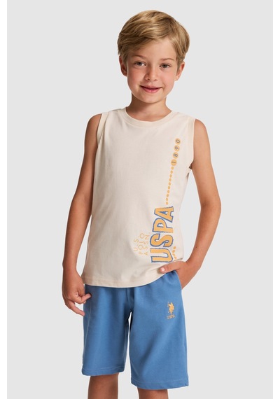 U.S. Polo Assn. Erkek Çocuk Bej Pijama Takım 50328672-vr011