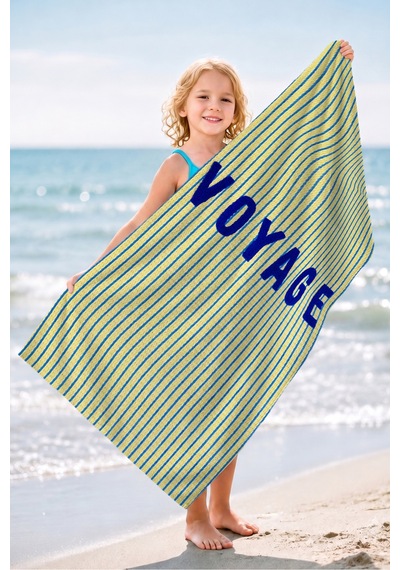 Çizgili Marine Yazı Detaylı Plaj Havlusu - Sarı Mavi Modern Nautical Hızlı Kuruyan Mikrofiber Havlu Uçuk Porselen Çizgili Marine Yazı Detaylı Plaj Havlusu - Sarı Mavi Modern Nautical Hızlı Kuruyan Mikrofiber Havlu Uçuk Porselen