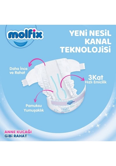 Molfix Kanal Teknolojisi Mega Paket 3 Beden Midi 140 Adet