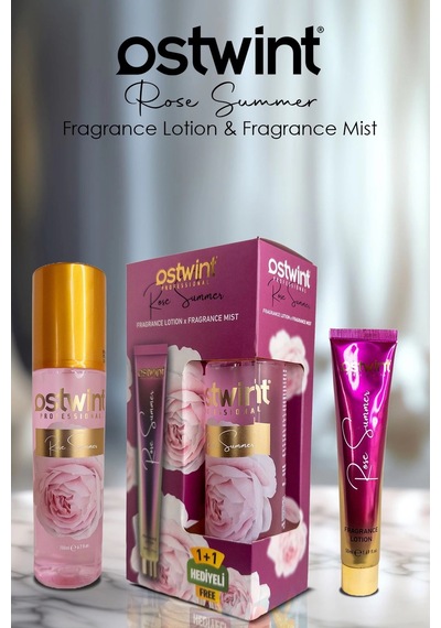 Ostwint Rose Summer Vücut Spreyi, 200ml Vücut Kremi 50ml, Tatlı Yaz Akşamı Esintisi Ve Çiçeksi Parfü