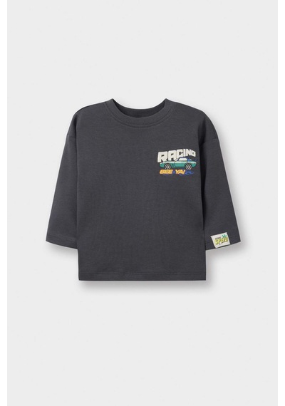Defacto Erkek Bebek Oversize Geniş Kalıp Bisiklet Yaka Slogan Baskılı Uzun Kollu Tişört G6136a526spar126 Antrasit-ar126 Defacto Erkek Bebek Oversize Geniş Kalıp Bisiklet Yaka Slogan Baskılı Uzun Kollu Tişört G6136a526spar126 Antrasit-ar126