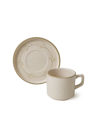 Keramika Taupe Bloom Stackable Çay Takımı 12 Parça 6 Kişilik 22520-28 Krem
