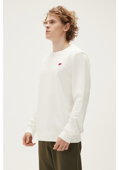 Bad Bear Round Crewneck Erkek Sweatshirt Beyaz