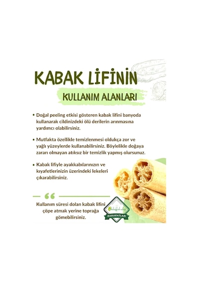 Hatay Yöresel Doğal Ham Kabak Lif Hamam Lifi 70 Cm