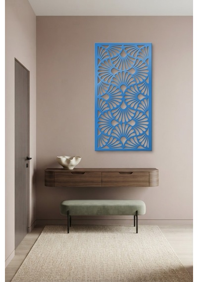 Dekoratif Panel Metal Duvar Tablosu - Duvar Sanatı - Duvar Dekoru - Mavi