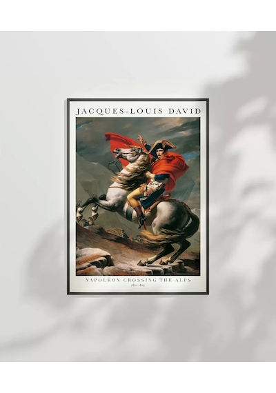 Çerçevesiz Poster Jacques Louis David Napolyon Alpleri Geçerken
