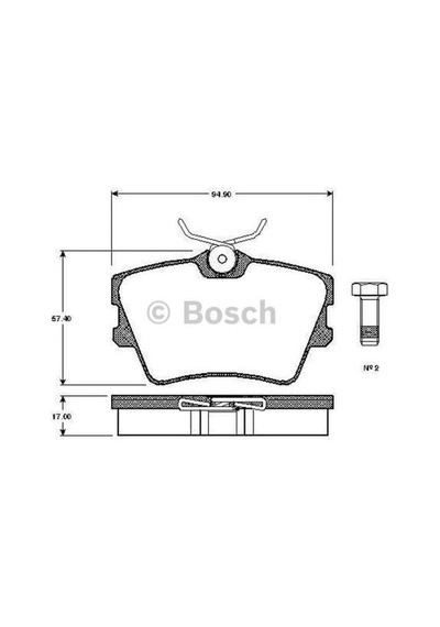BOSCH 986424371 Fren Balatası Ön Carisma 96-06 1.8 Absli Colt 04-12 Space Star 98- / Fortwo 04-06 / S40 95-