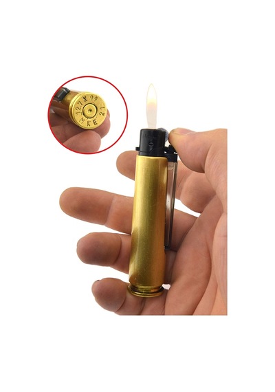 50 Cal. Kovan Gazlı Çakmak - Ahşap Kutulu Sarı