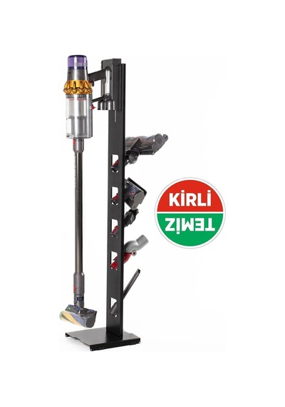 Dyson Uyumlu Dikey Süpürge Standı Siyah Renk Dyson V15 - V12 - V11 - V10 - V8 Modellere Uyumlu
