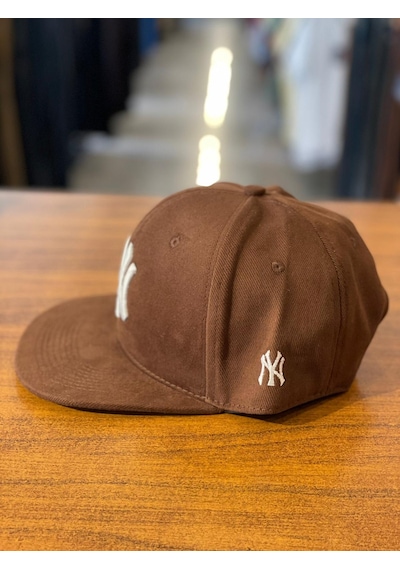 Hamze Ny Yankees Kahverengi Hiphop Snapback Rapper Basket Cap Şapka Kahverengi