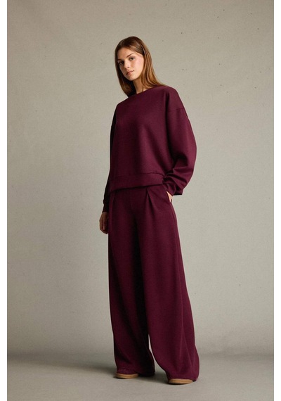 Defacto Regular Fit Normal Bel Düz Paça Modal Pantolon G2911ax25aubr115 Bordo