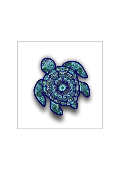 Sevimli Deniz Kaplumbağası Sticker Yapıştırma 10Cm Model2