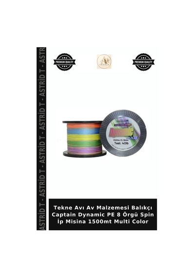 Tekne Avı Av Malzemesi Balıkçı Captain Dynamic Pe 8 Örgü Spin İp Misina 1500mt Multi Color 0.20 mm