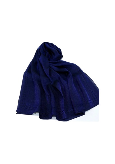 AKER Simli Monogram Şal - 1040400 Lacivert