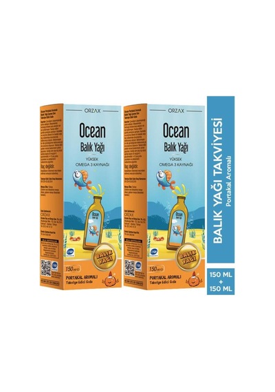 Omega 3 Portakallı Balık Yağı Şurubu 150 Ml 2 Adet 101764-2-2