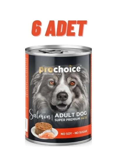 Pro Choice Somonlu Pate Konserve Yetişkin Köpek Maması 6 x 400 G