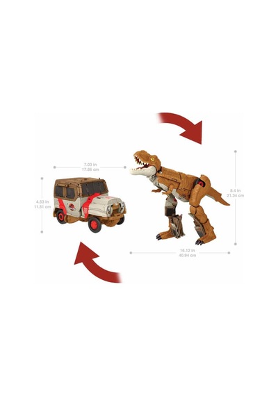 Jurassic World Değişim Serisi Dönüşebilen Tyrannosaurus T-rex Figürü Hpd38 Cicciobello