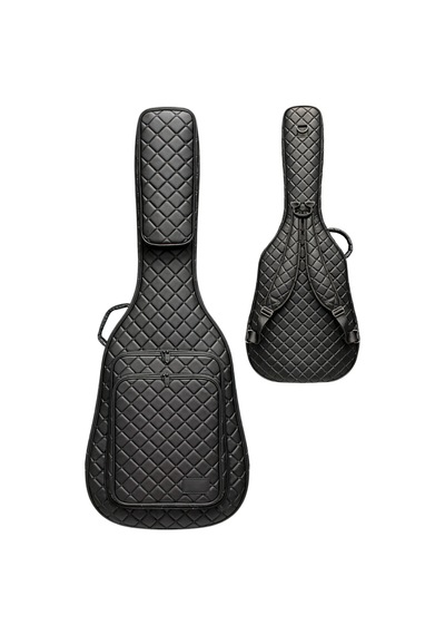 Siyah Profesyonel Gigbag Klasik Gitar Kılıfı-çantası-kapitoneli Suni Deri