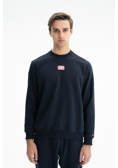 AR-MA Arma Erkek Sade Şık Regular Fit Şardonsuz 3 İplik Bisiklet Yaka Sweatshirt 001