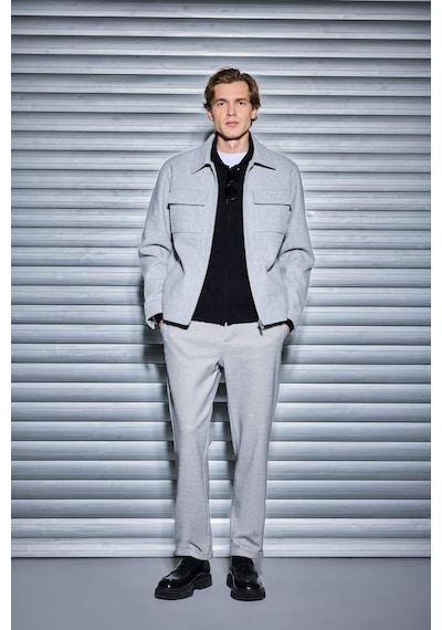 Defacto Tailored Regular Fit Düz Paça Penye Pantolon F1738ax25wngr302 Gri-gr302