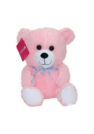 1181 Selay Oturan Ayı Pembe 30 Cm