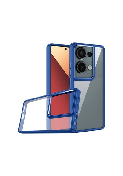 Xiaomi Redmi Note 13 Pro 4g Kılıf Kamera Çıkıntılı Arkası Şeffaf Hassas Tuşlu Kenarlı Kapak Flora