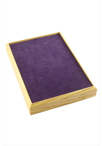 Ahşap - 2 - Anfora Kumaş Piercing Küpelik - Spt-gld - 18x24 Cm-mor çok renkli