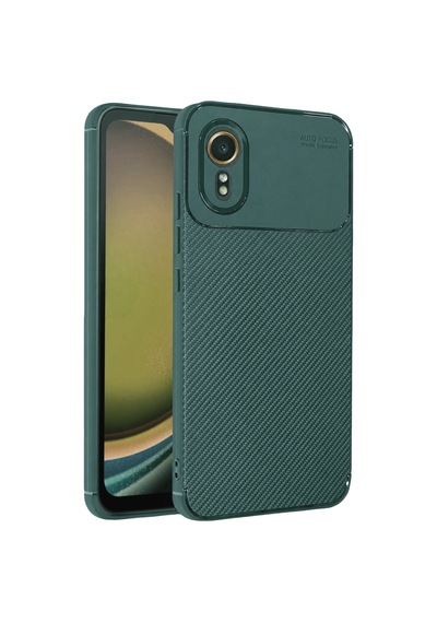 Samsung Galaxy  Uyumlu  Xcover 7 Kılıf Auto Focus Karbon Kapak - Yeşil