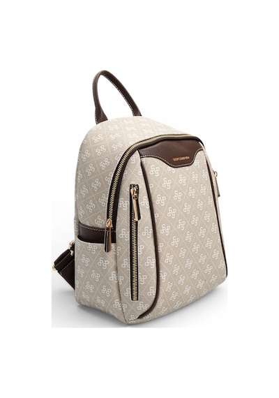 Silver Polo Taş - Kahve Monogram Kadın Sırt Çantası Sp906