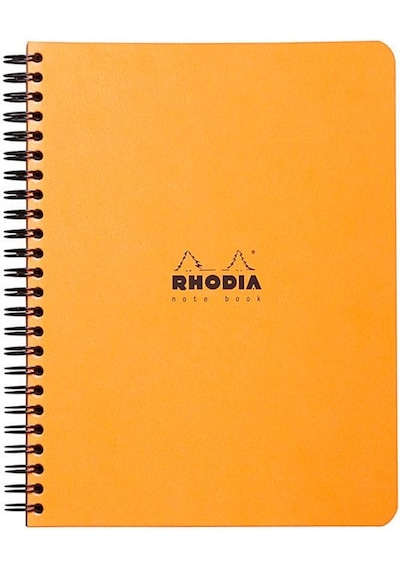Rhodia Classic Yandan Spiralli A5+ Kareli Defter Turuncu Diğer