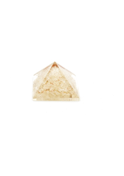 Hakiki Doğal Selenit Taşı Orgonit Piramit 32 Gram