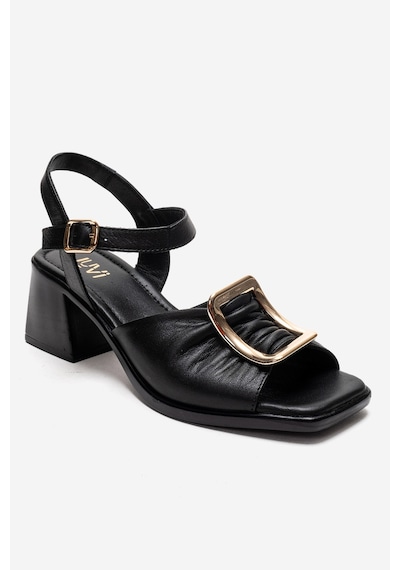 Luvishoes Asha Siyah Tokalı Hakiki Deri Kadın Kalın Topuklu Sandalet Luvishoes Asha Siyah Tokalı Hakiki Deri Kadın Kalın Topuklu Sandalet