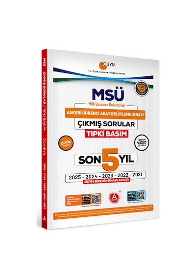 Son 5 Yıl Msü Çıkmış Sorular-tıpkı Basım-bire Bir Ösym-tamamı Video Çözümlü