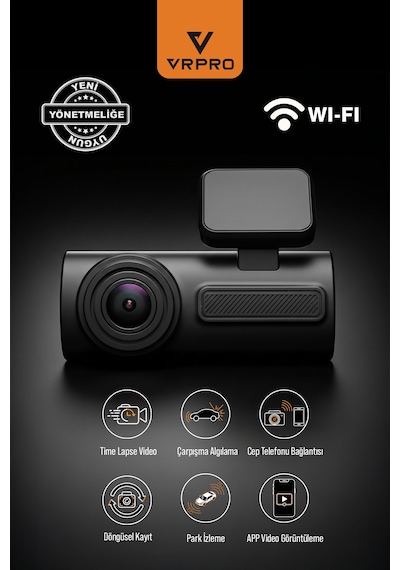1 Kameralı Ekransız Wifi'li Kayıt Kamerası-vr20