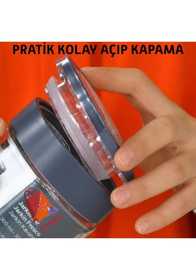 Cam Kavanoz, Cam Saklama Kabı, Sızdırmaz Kaplar Lacivert, 300 Ml Diğer