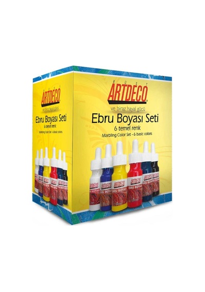 Ebru Boya Seti : 6 Temel Renk