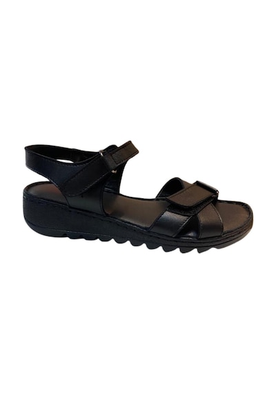 Neon Akm-026 Kadın Siyah Hakiki Deri Sandalet - 36 Siyah