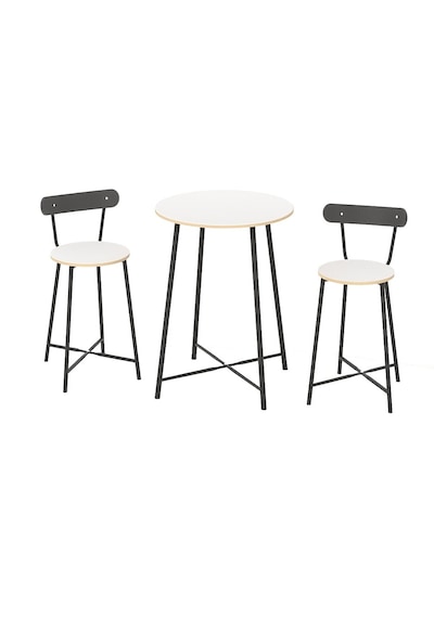 Mutfak Oval 2 Kişilik Bar Yemek Masası Beyaz 1516