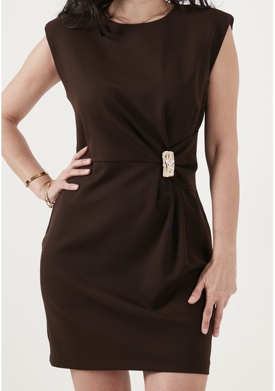 Lela Bayan Elbise 6525719 Kahve
